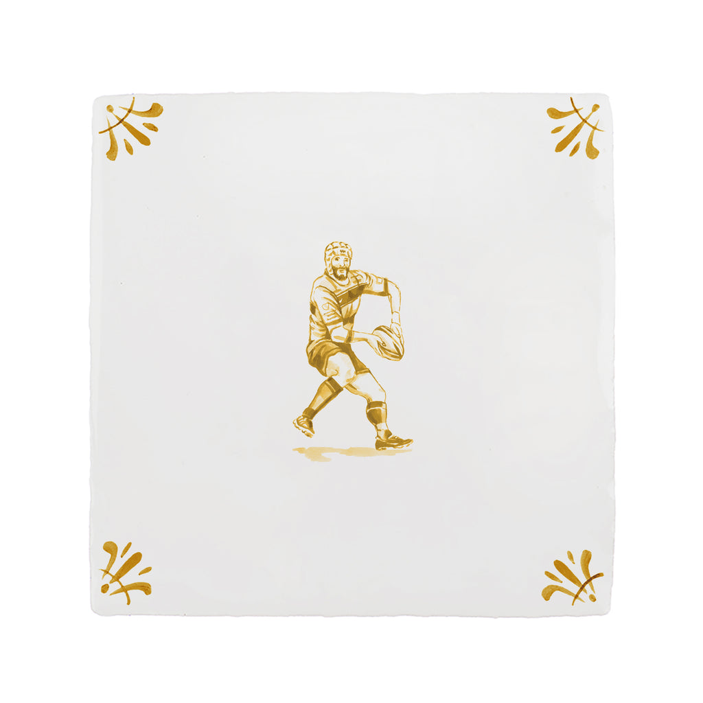 Rugby Player Delft Tile