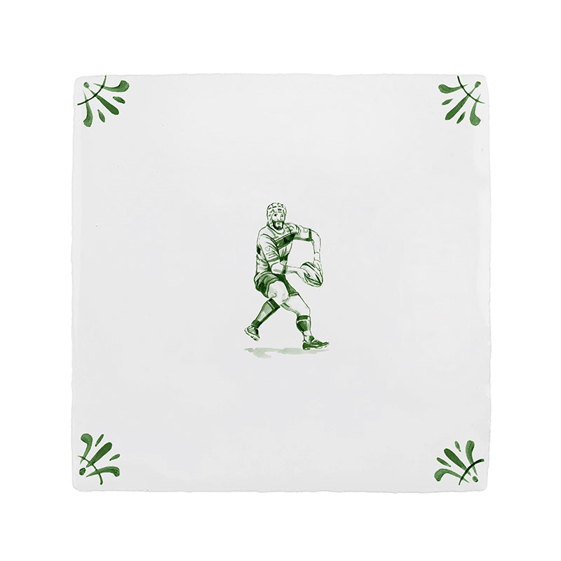 Rugby Player Delft Tile