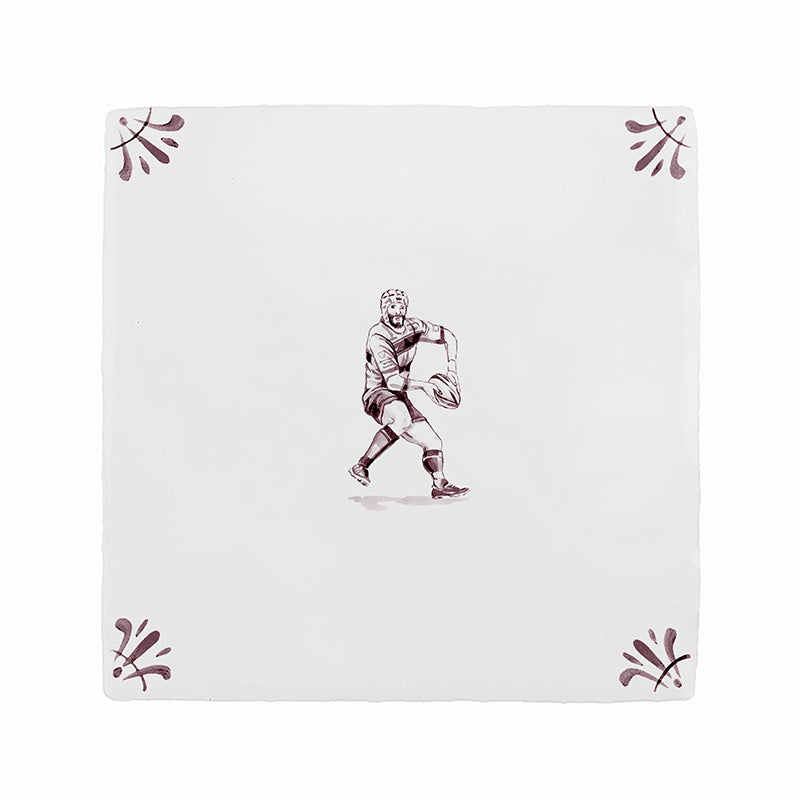 Rugby Player Delft Tile