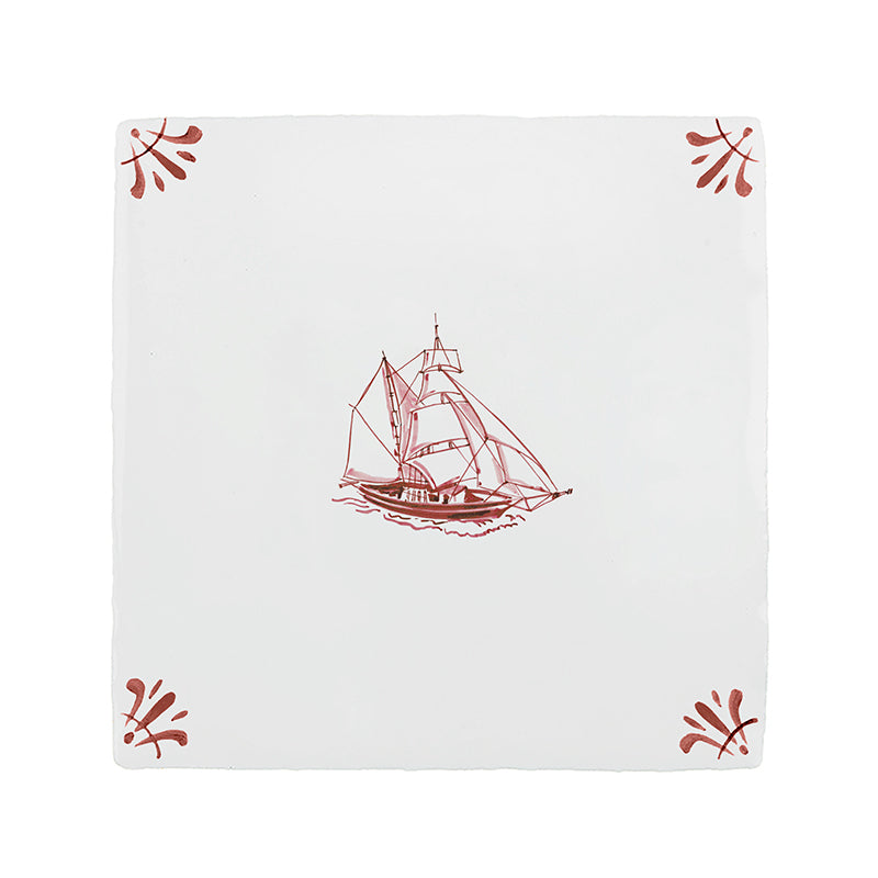 Sailing Ship Delft Tile