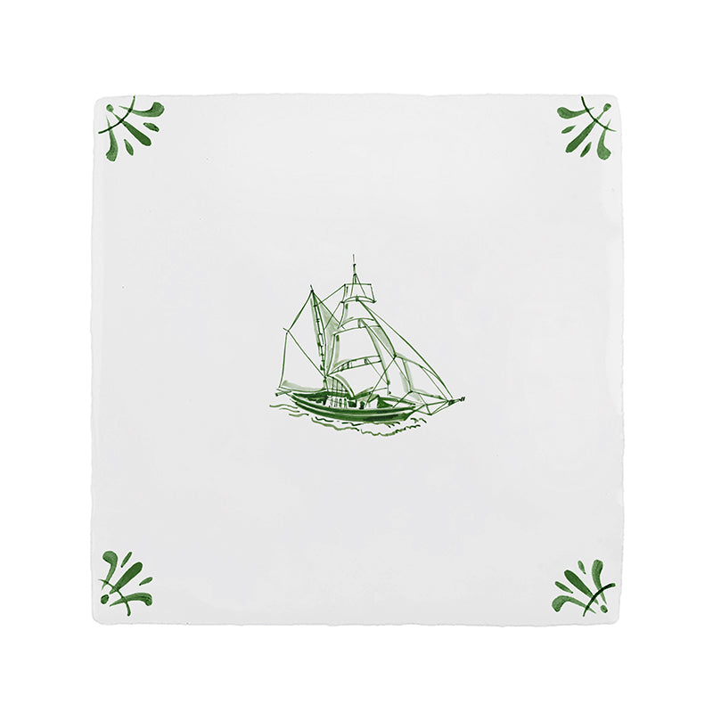 Sailing Ship Delft Tile