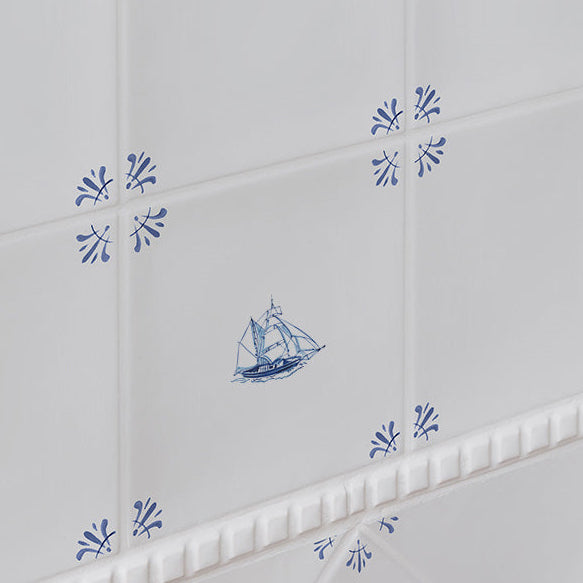 Sailing Ship Delft Tile
