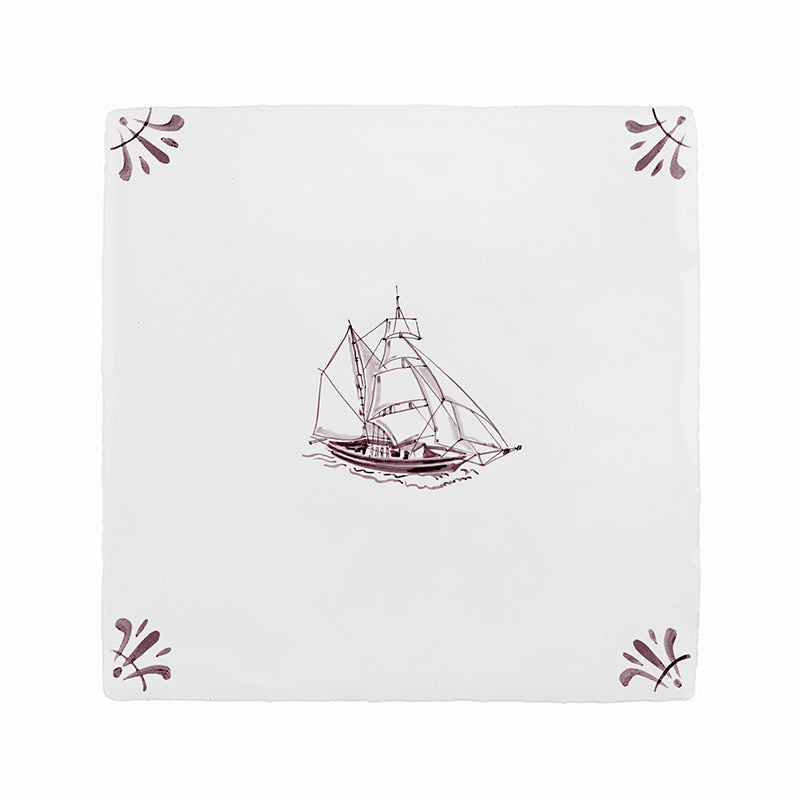 Sailing Ship Delft Tile