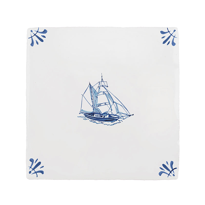 Sailing Ship Delft Tile