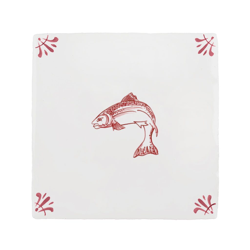 Beauly Salmon Delft Tile