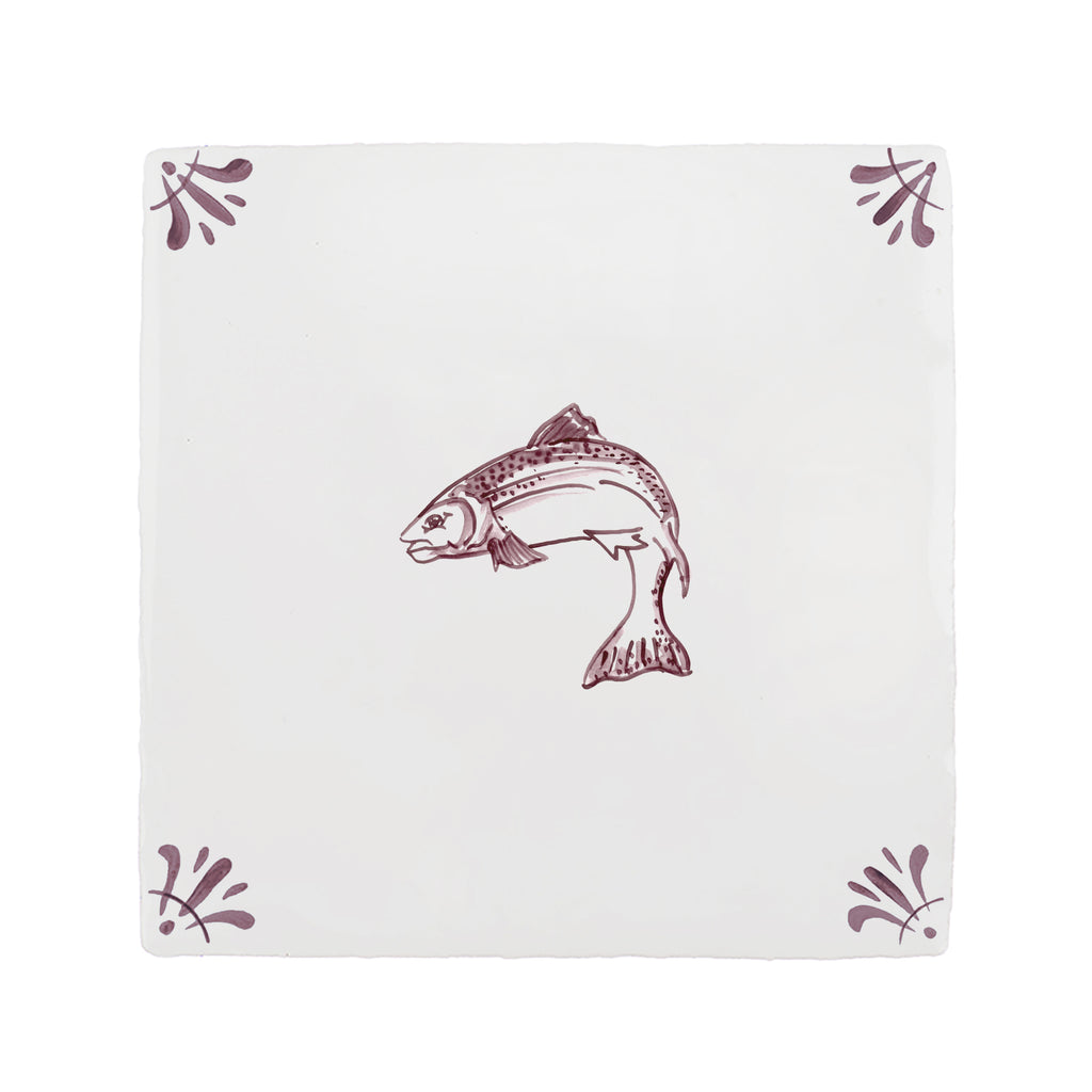 Beauly Salmon Delft Tile