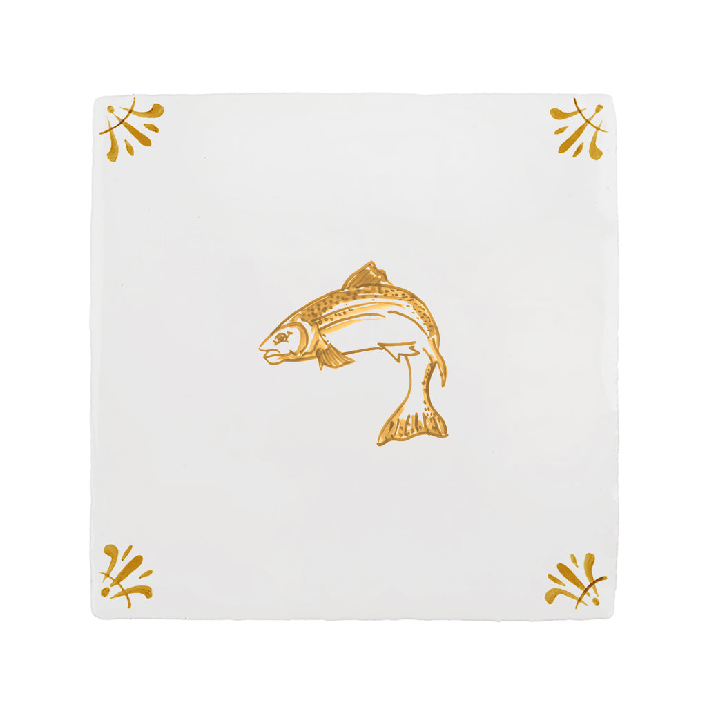 Beauly Salmon Delft Tile