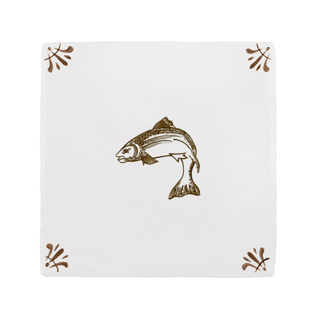 Beauly Salmon Delft Tile
