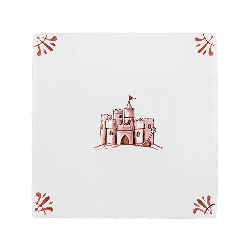 Sandcastle Delft Tile