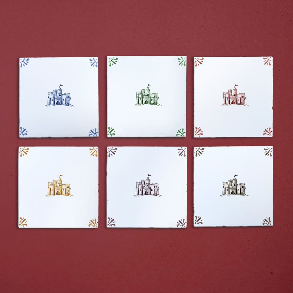 Sandcastle Delft Tile