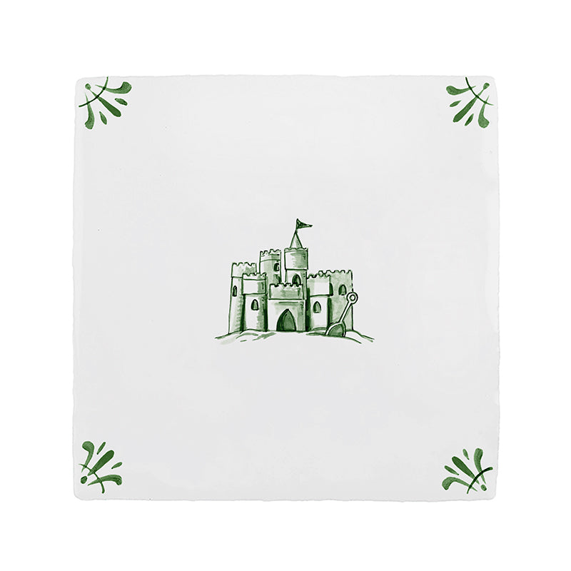 Sandcastle Delft Tile