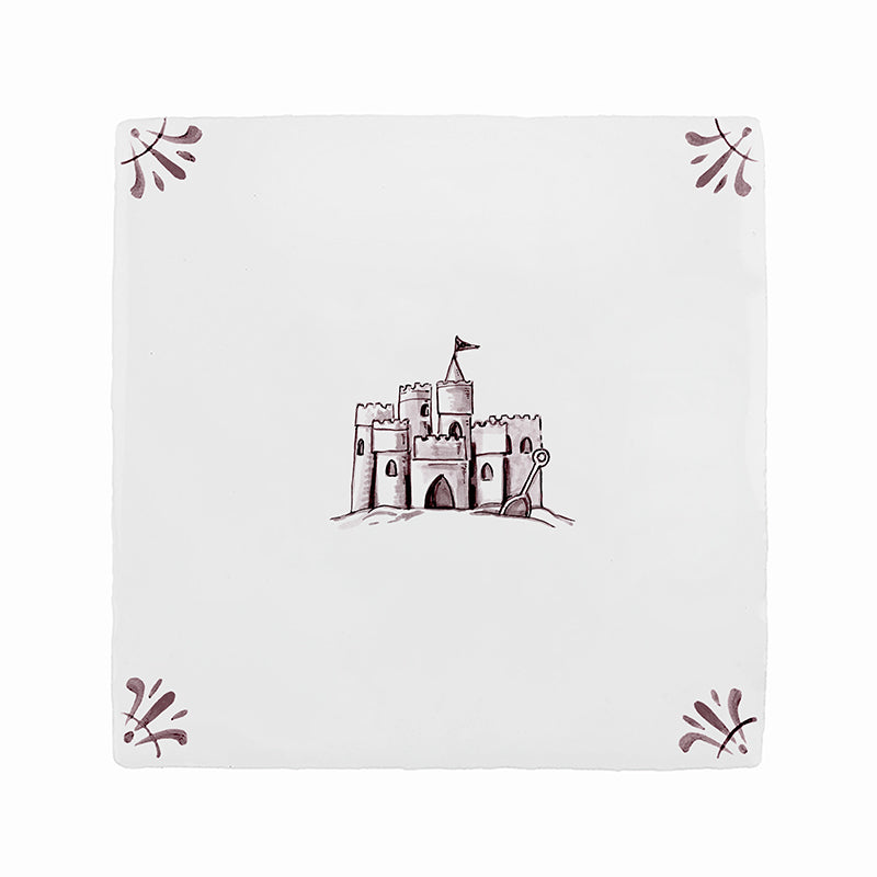 Sandcastle Delft Tile