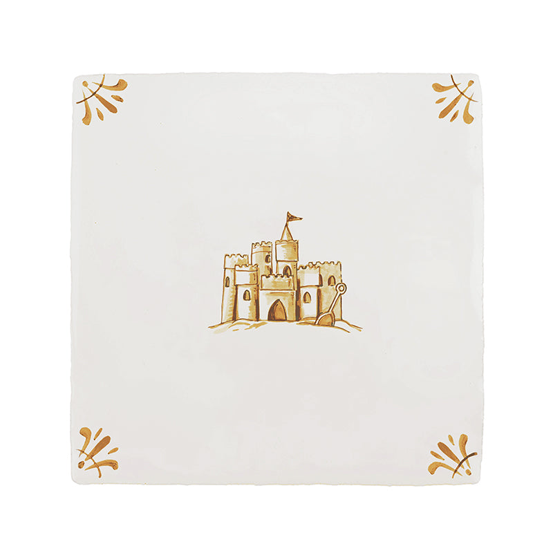 Sandcastle Delft Tile