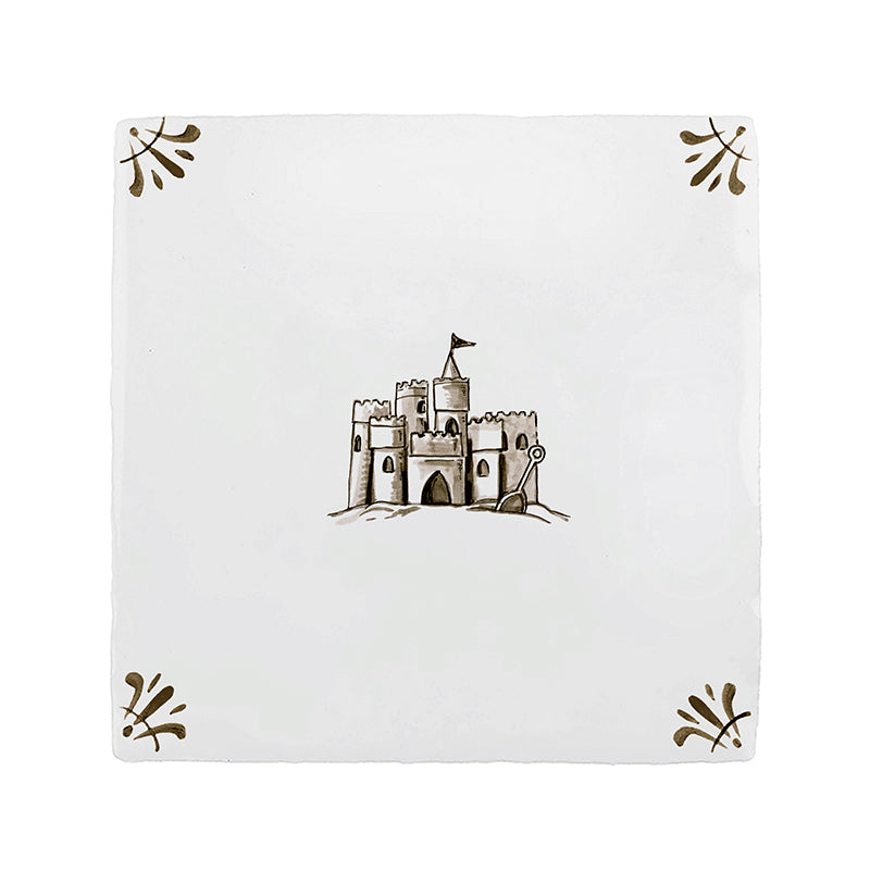 Sandcastle Delft Tile