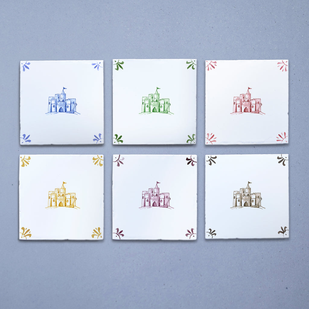 Sandcastle Delft Tile