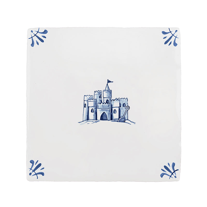 Sandcastle Delft Tile