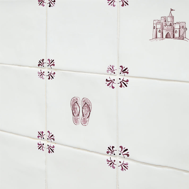 Sandcastle Delft Tile