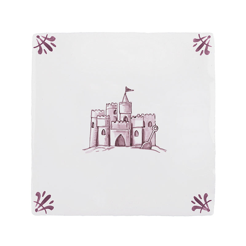 Sandcastle Delft Tile