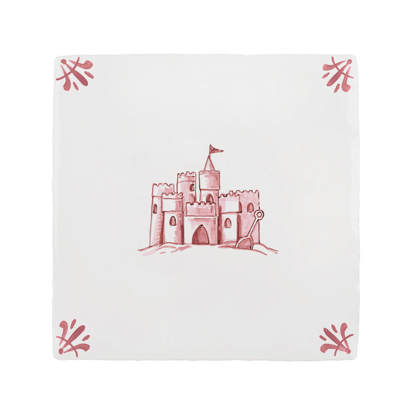 Sandcastle Delft Tile