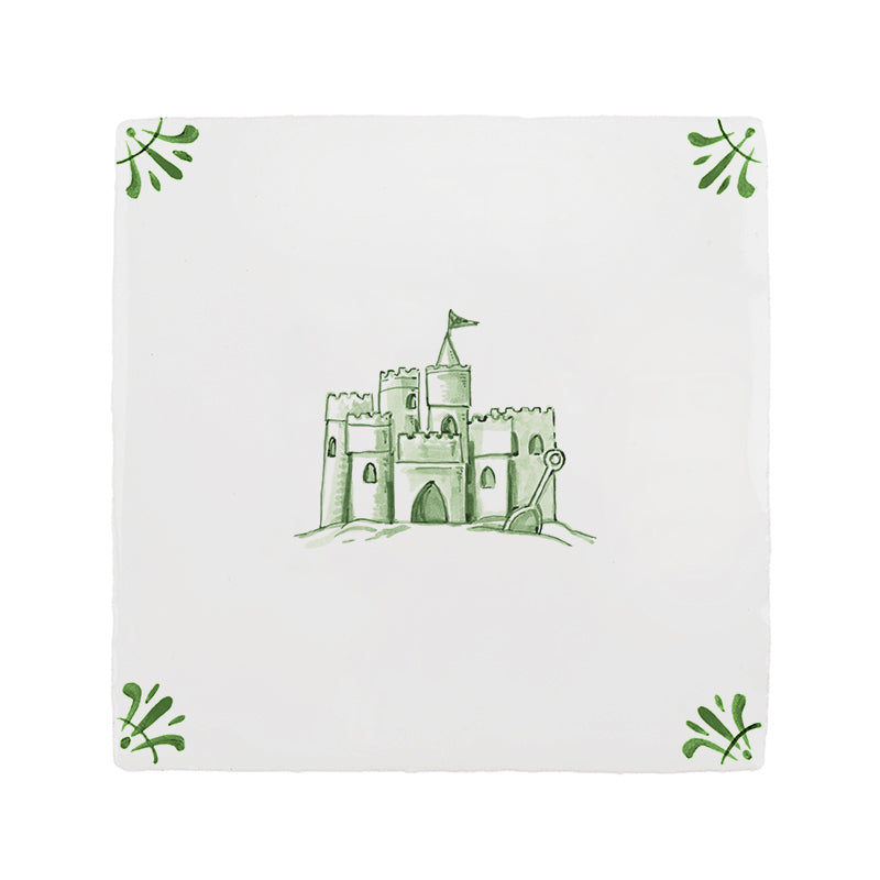 Sandcastle Delft Tile