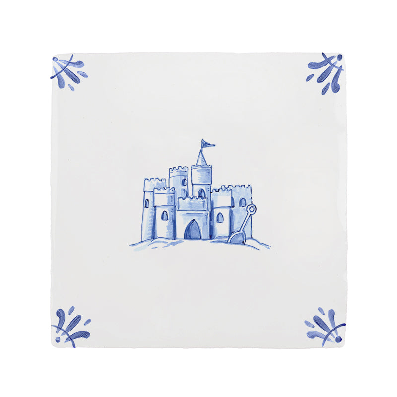 Sandcastle Delft Tile