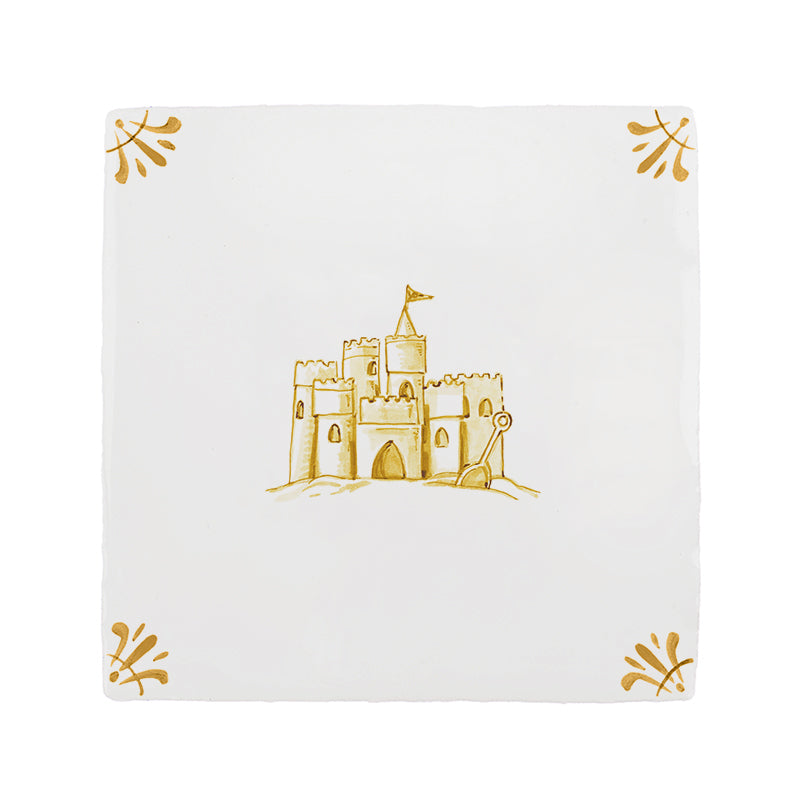 Sandcastle Delft Tile