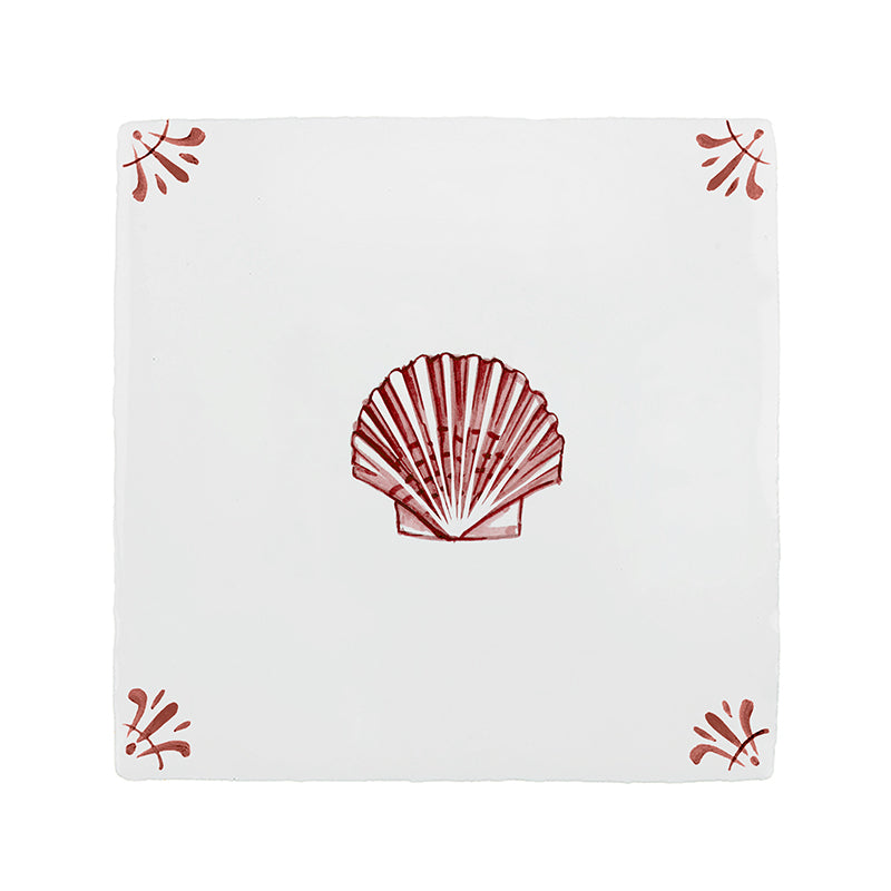 Scallop Shell Delft Tile