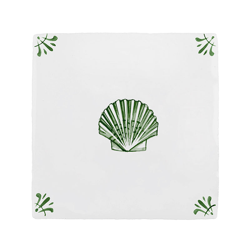 Scallop Shell Delft Tile