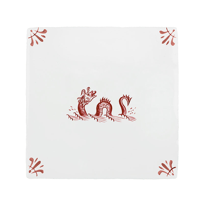 Sea Serpent Delft Tile