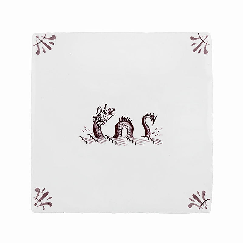 Sea Serpent Delft Tile