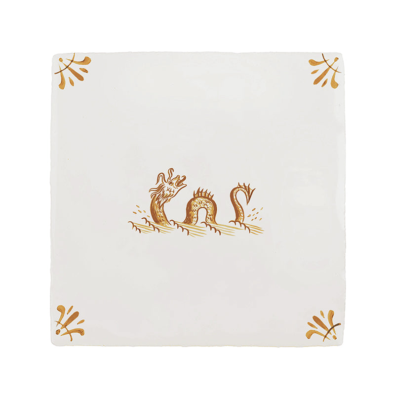 Sea Serpent Delft Tile