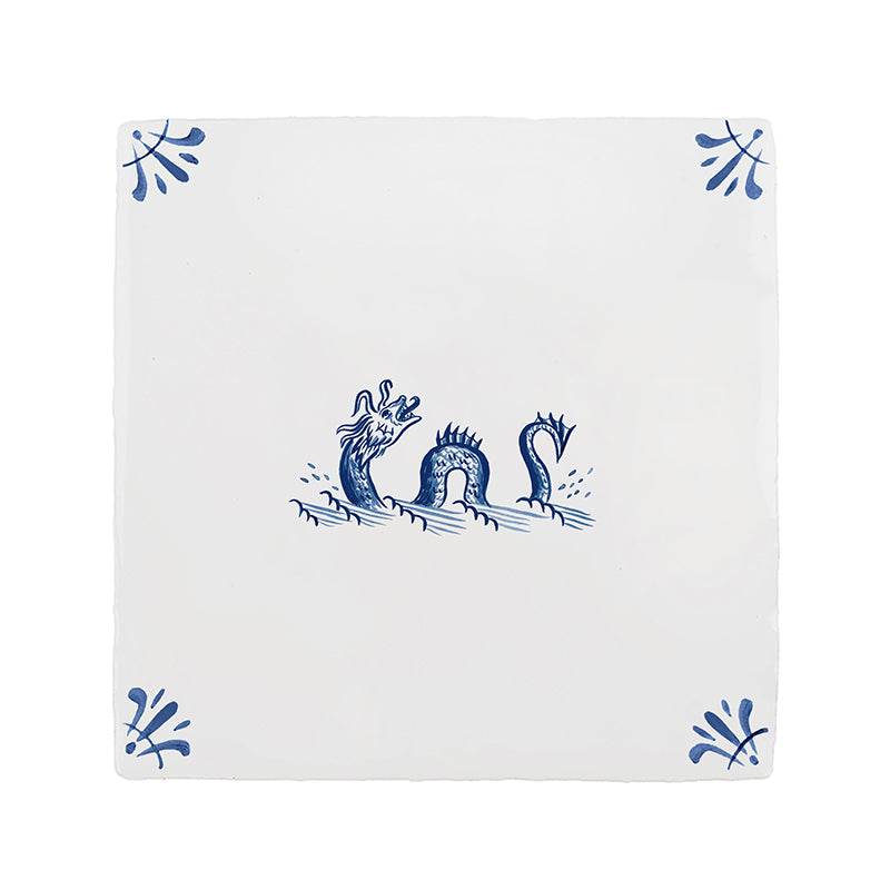 Sea Serpent Delft Tile