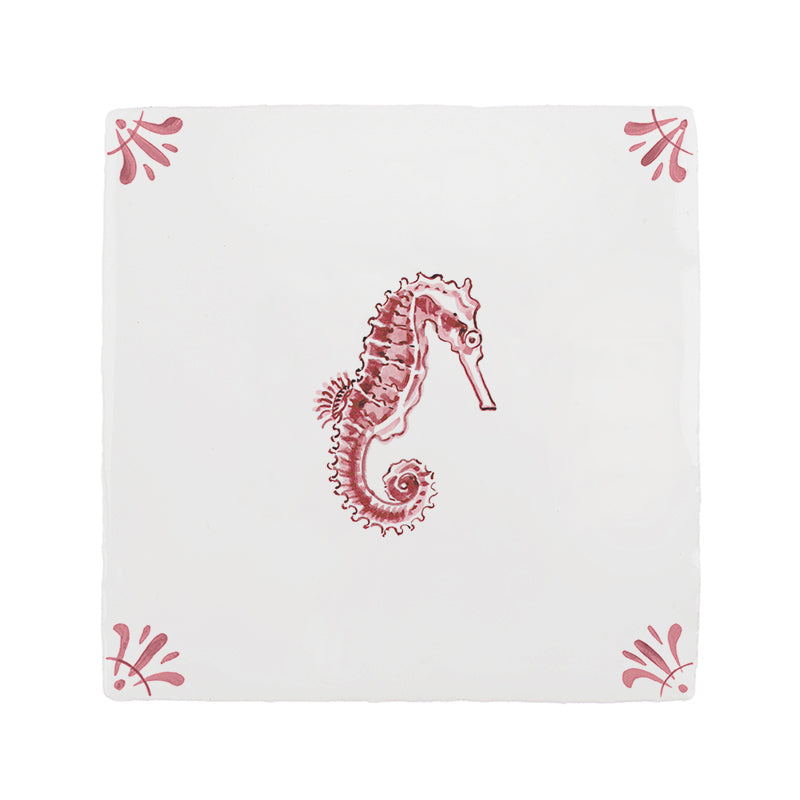 Seahorse Delft Tile