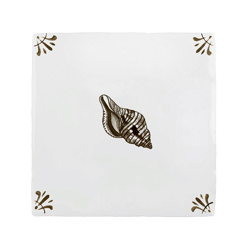 Seashell Delft Tile