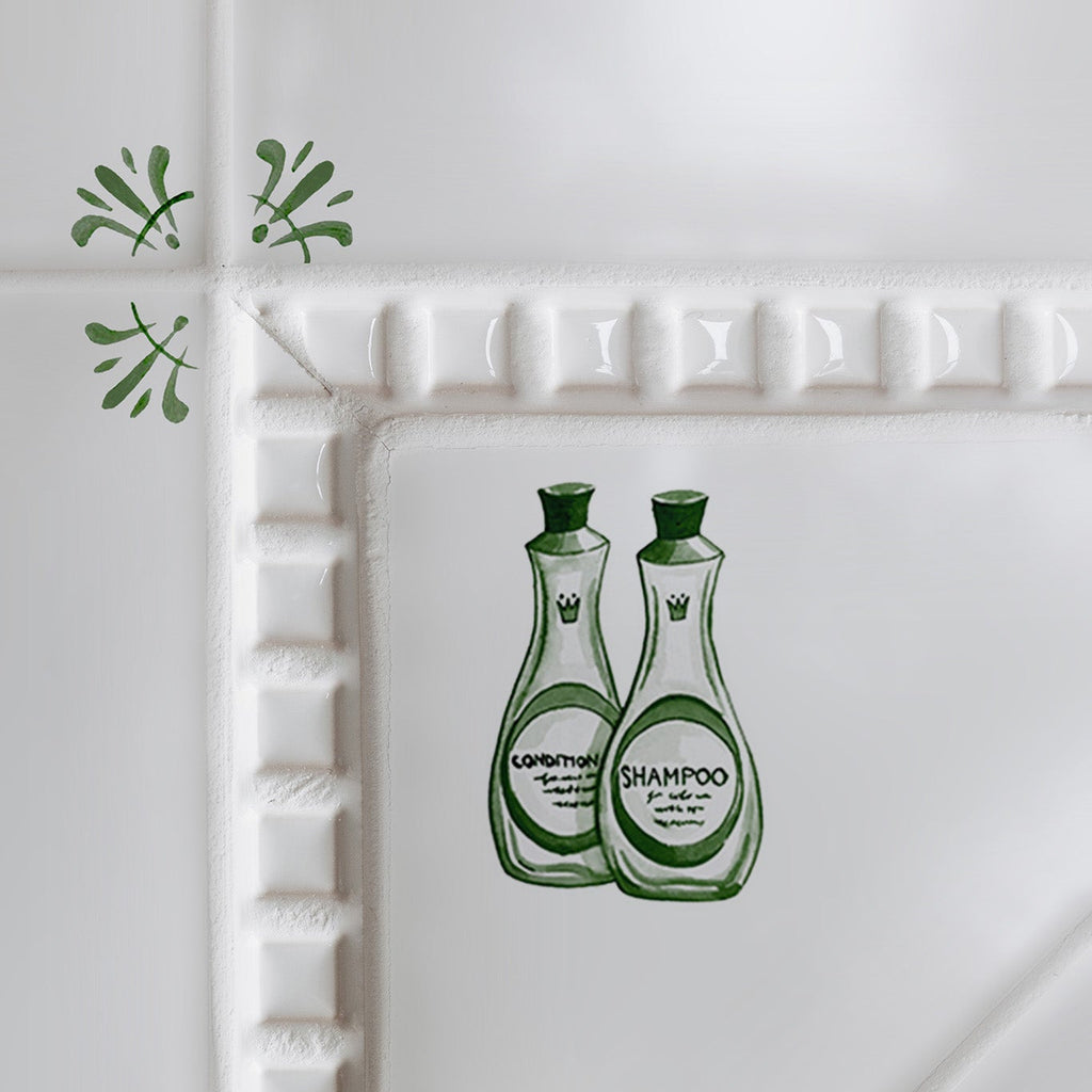 Shampoo and Conditioner Delft Tile