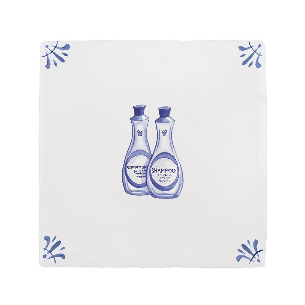 Shampoo and Conditioner Delft Tile