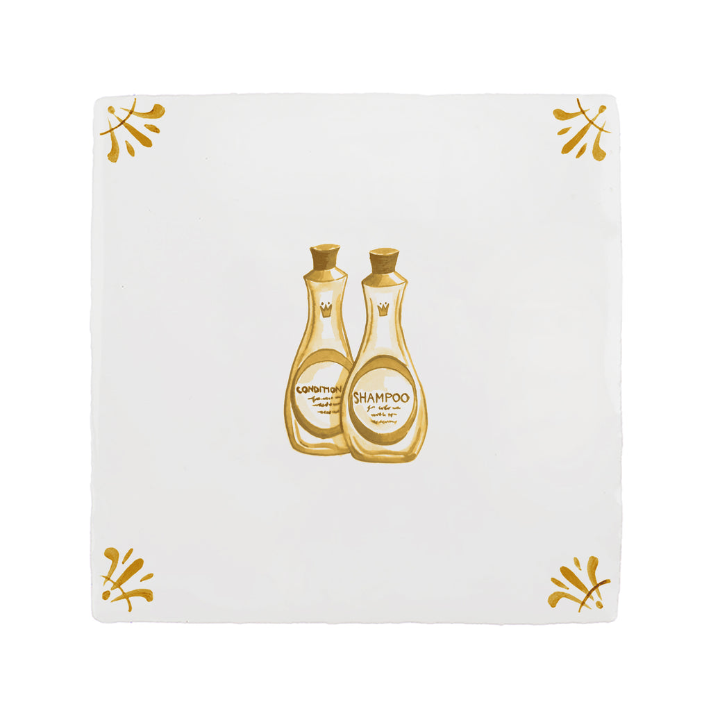 Shampoo and Conditioner Delft Tile