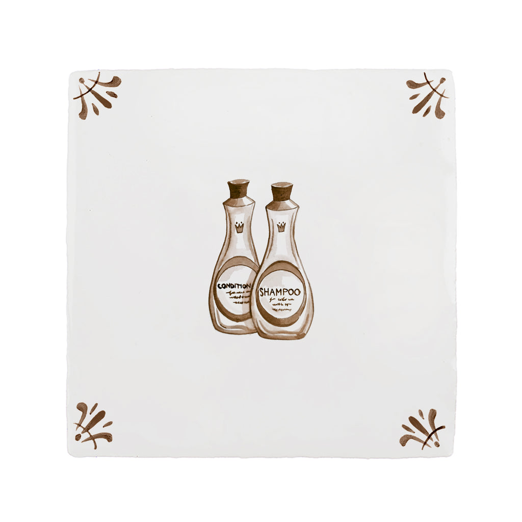 Shampoo and Conditioner Delft Tile