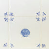 Scallop Shell Delft Tile