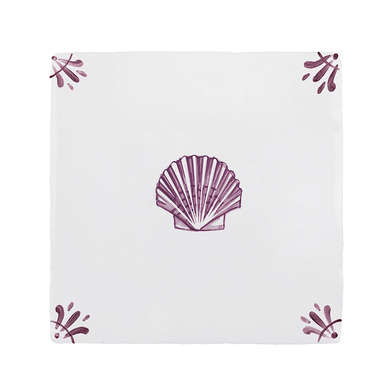 Scallop Shell Delft Tile
