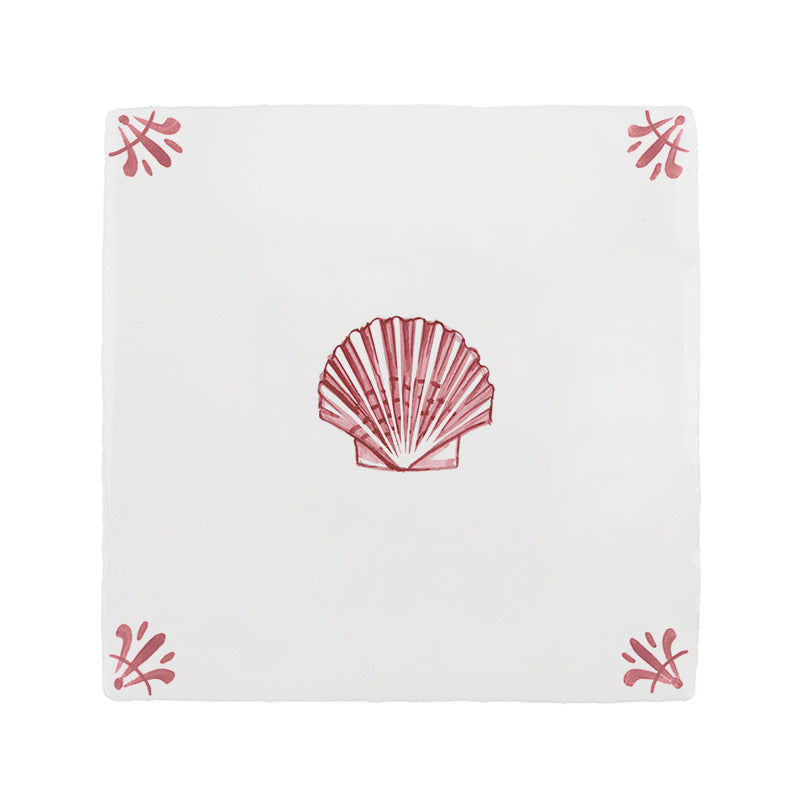 Scallop Shell Delft Tile