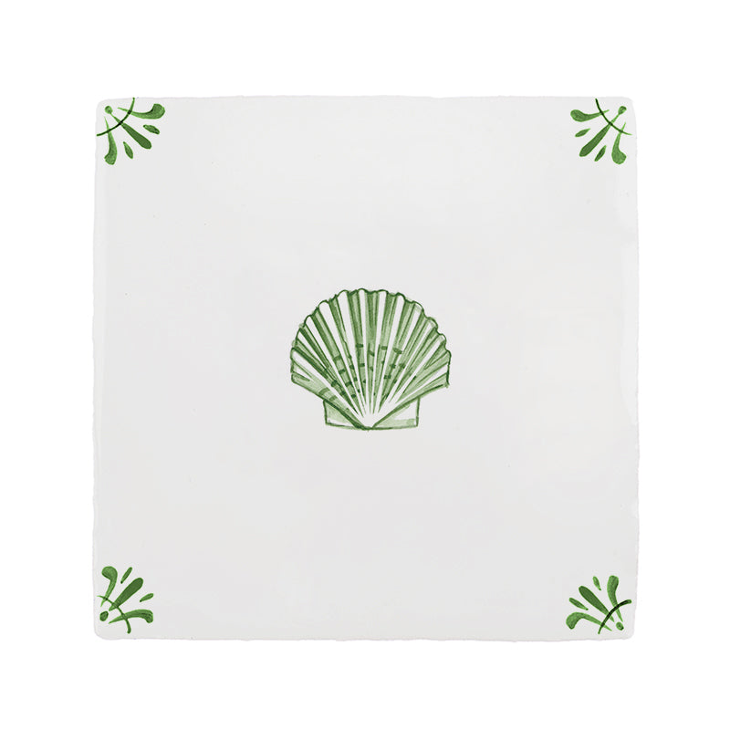 Scallop Shell Delft Tile