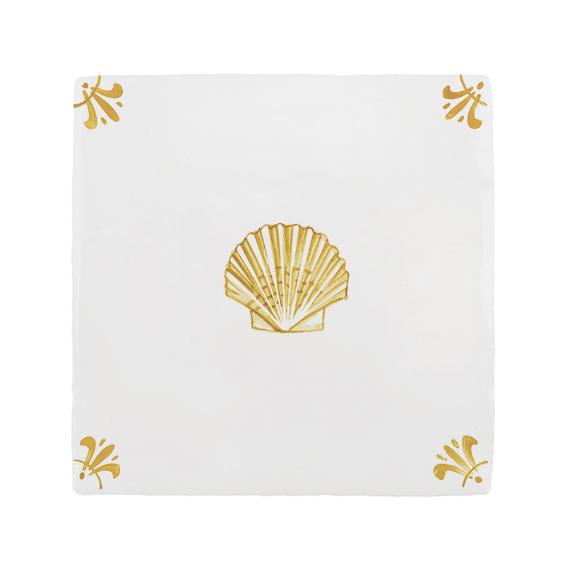 Scallop Shell Delft Tile