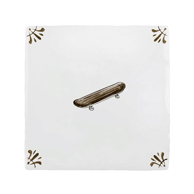 Skateboard Delft Tile
