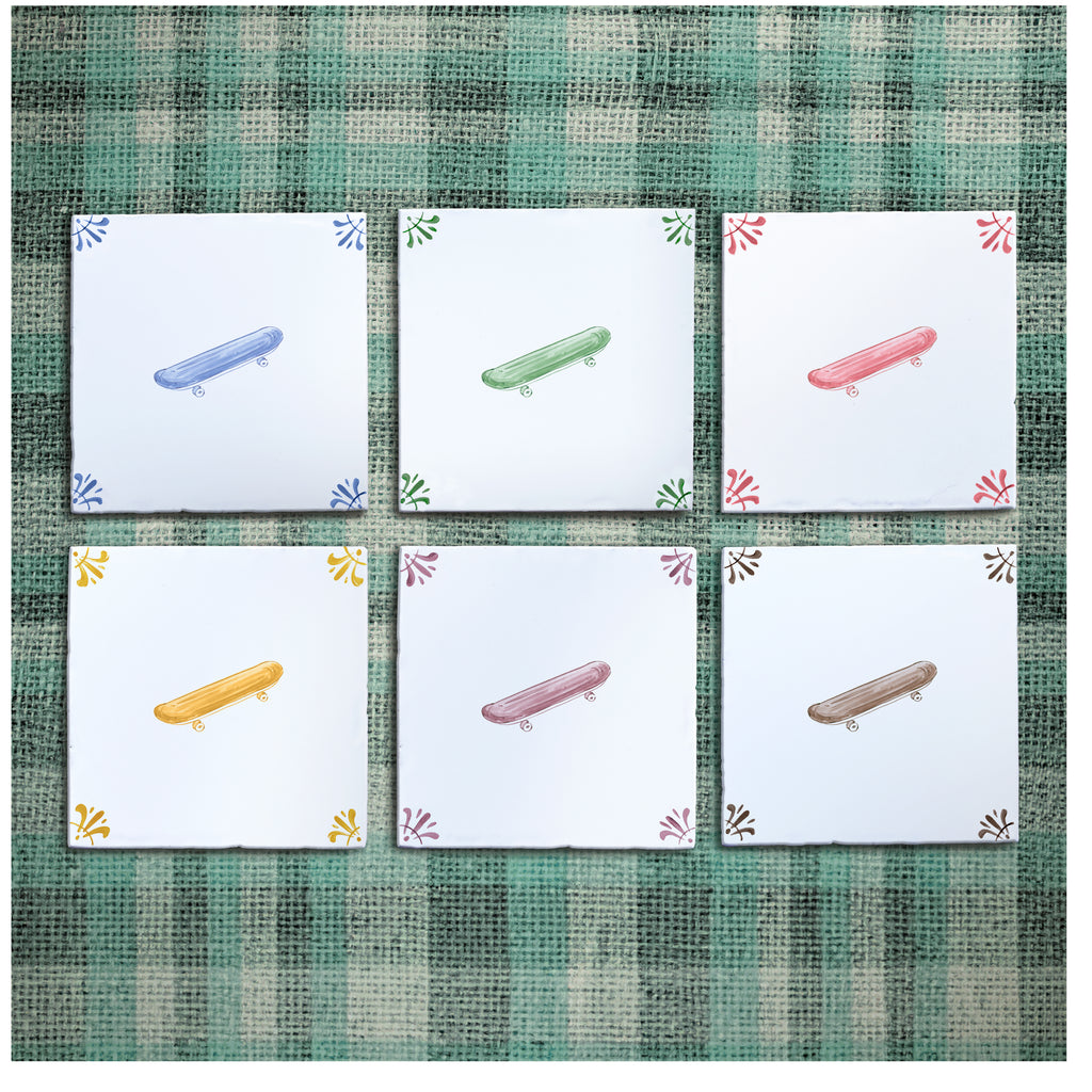 Skateboard Delft Tile