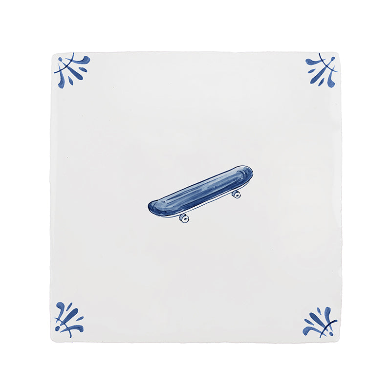 Skateboard Delft Tile