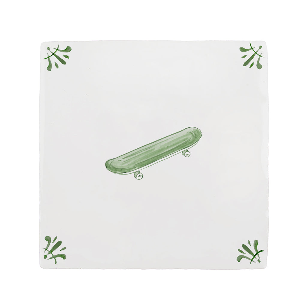 Skateboard Delft Tile