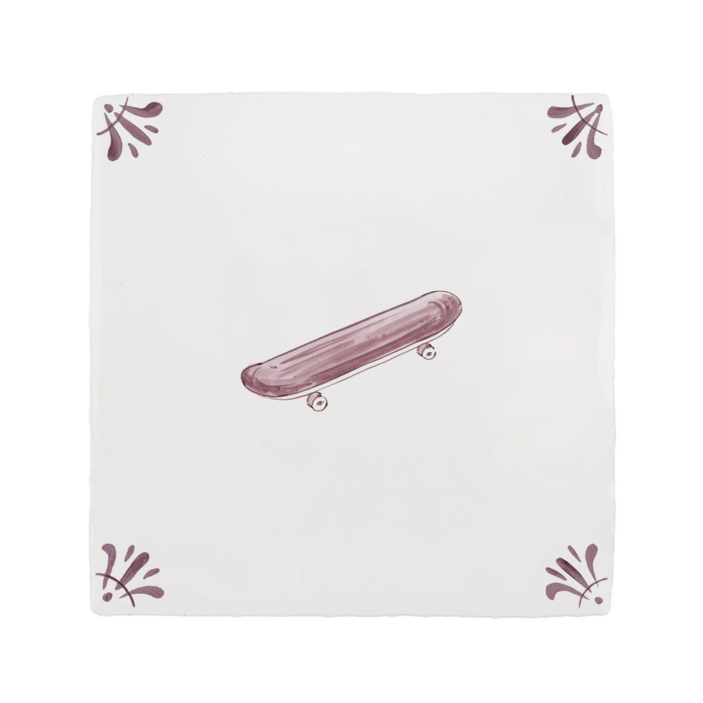 Skateboard Delft Tile