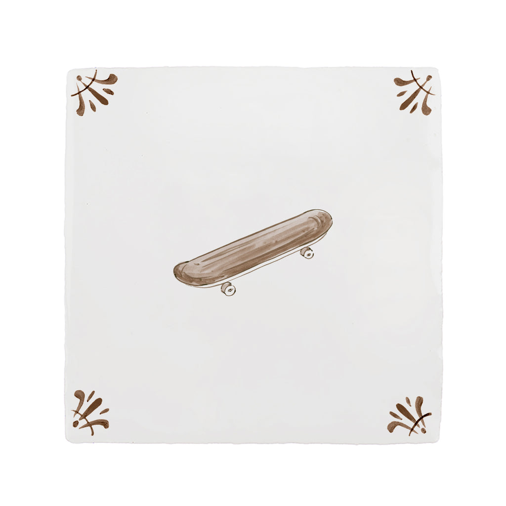 Skateboard Delft Tile