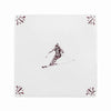 Skier Delft Tile